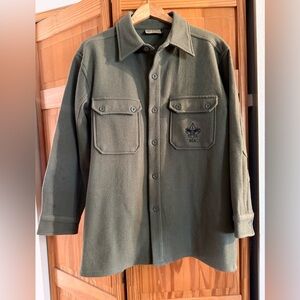 Boy Scouts of America Men's Olive Green Shirt Jacket